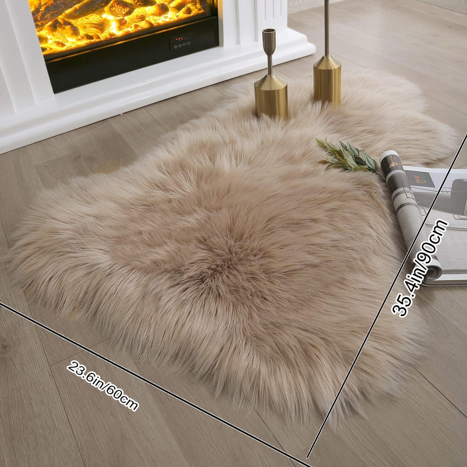 LichtRaum: Fluffy Rug Irregular Soft Modern – Decorative for Living Room, Bedroom & Indoor Areas