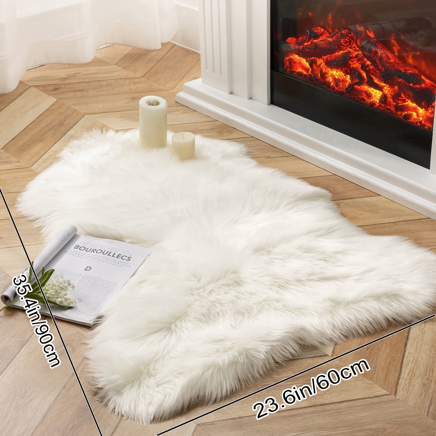 LichtRaum: Fluffy Rug Irregular Soft Modern – Decorative for Living Room, Bedroom & Indoor Areas