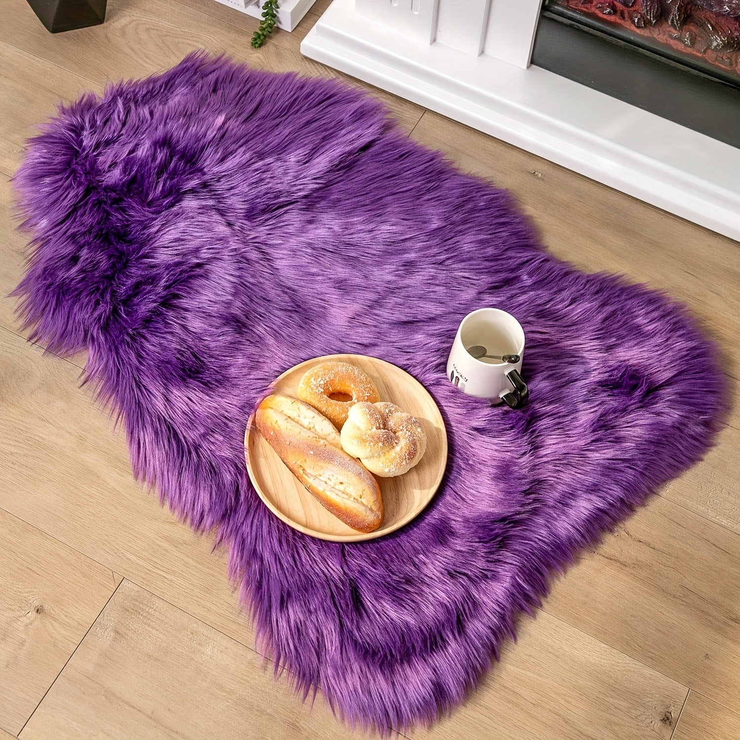 LichtRaum: Fluffy Rug Irregular Soft Modern – Decorative for Living Room, Bedroom & Indoor Areas