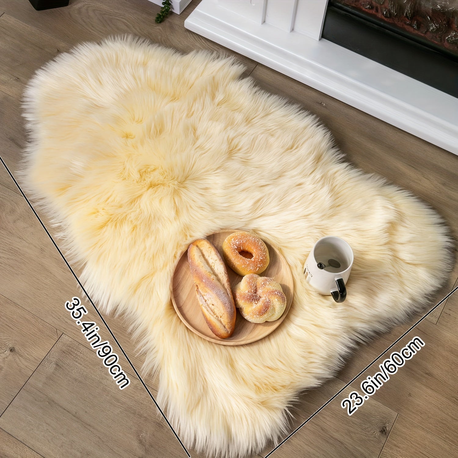LichtRaum: Fluffy Rug Irregular Soft Modern – Decorative for Living Room, Bedroom & Indoor Areas