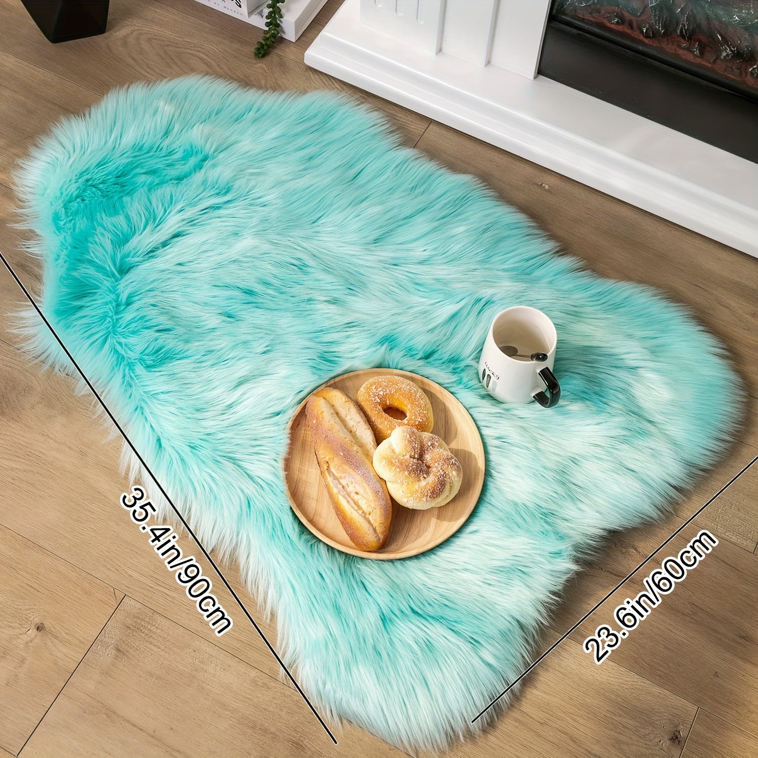 LichtRaum: Fluffy Rug Irregular Soft Modern – Decorative for Living Room, Bedroom & Indoor Areas
