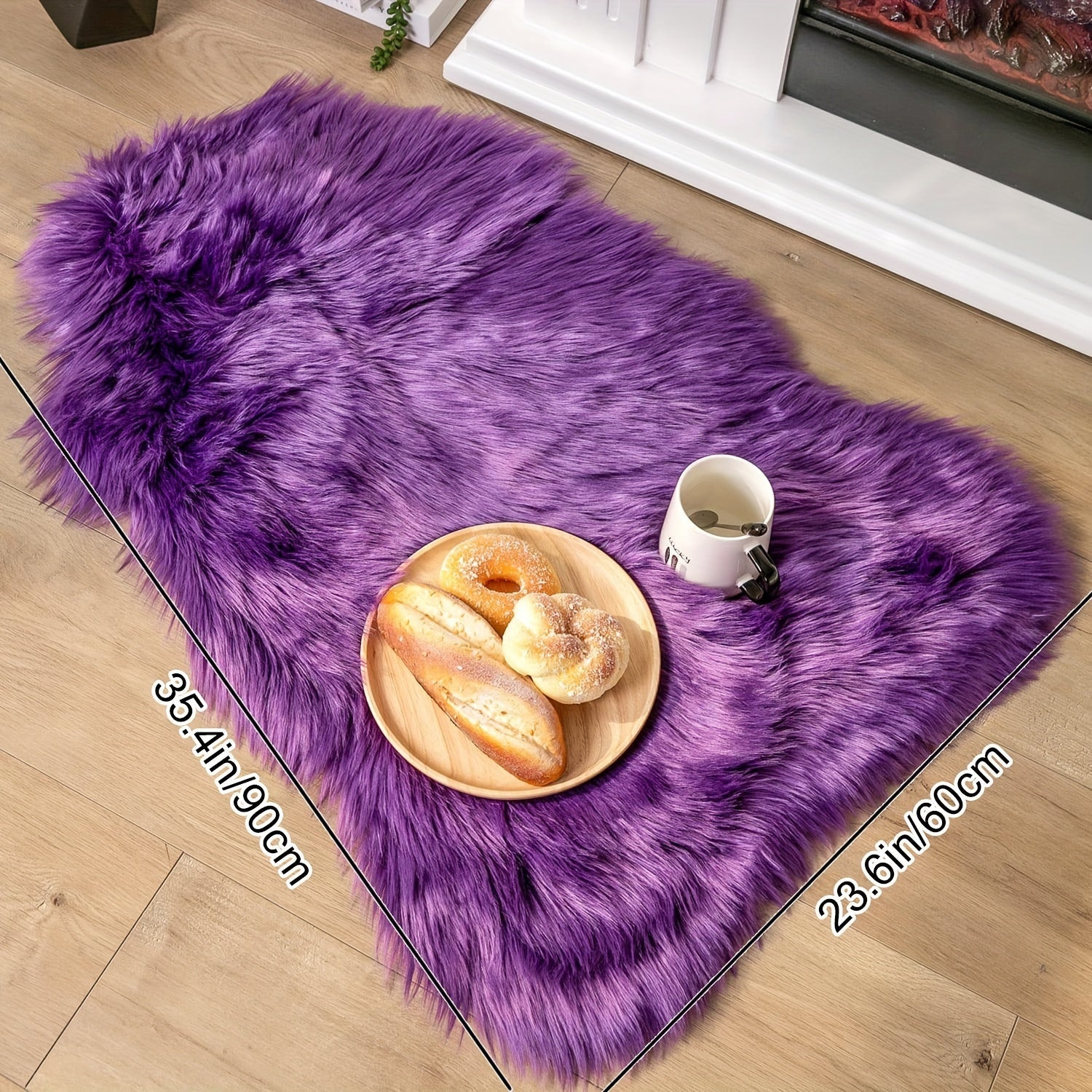 LichtRaum: Fluffy Rug Irregular Soft Modern – Decorative for Living Room, Bedroom & Indoor Areas