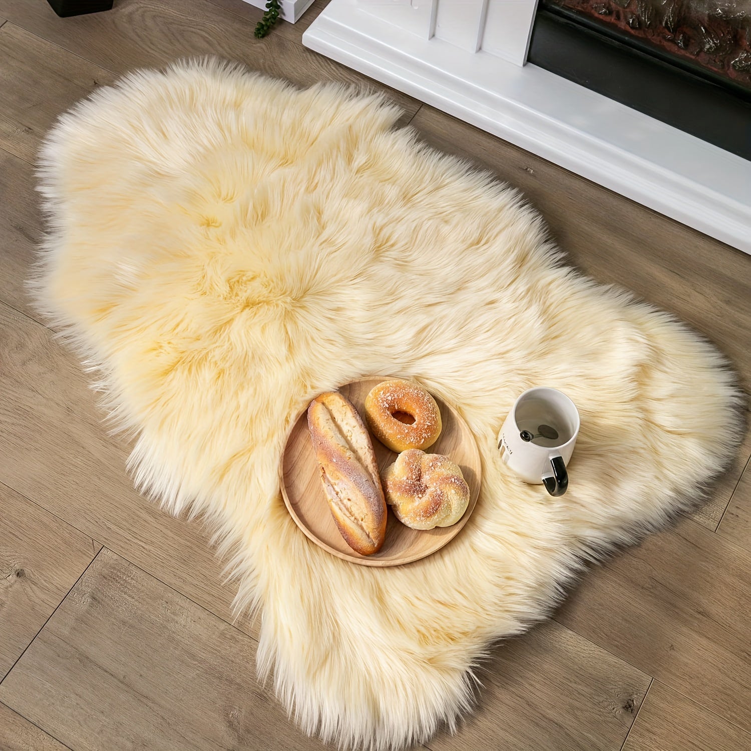 LichtRaum: Fluffy Rug Irregular Soft Modern – Decorative for Living Room, Bedroom & Indoor Areas