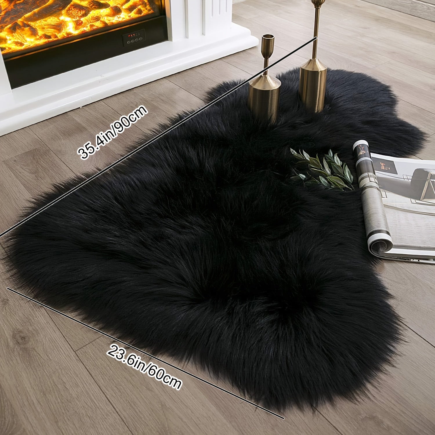 LichtRaum: Fluffy Rug Irregular Soft Modern – Decorative for Living Room, Bedroom & Indoor Areas