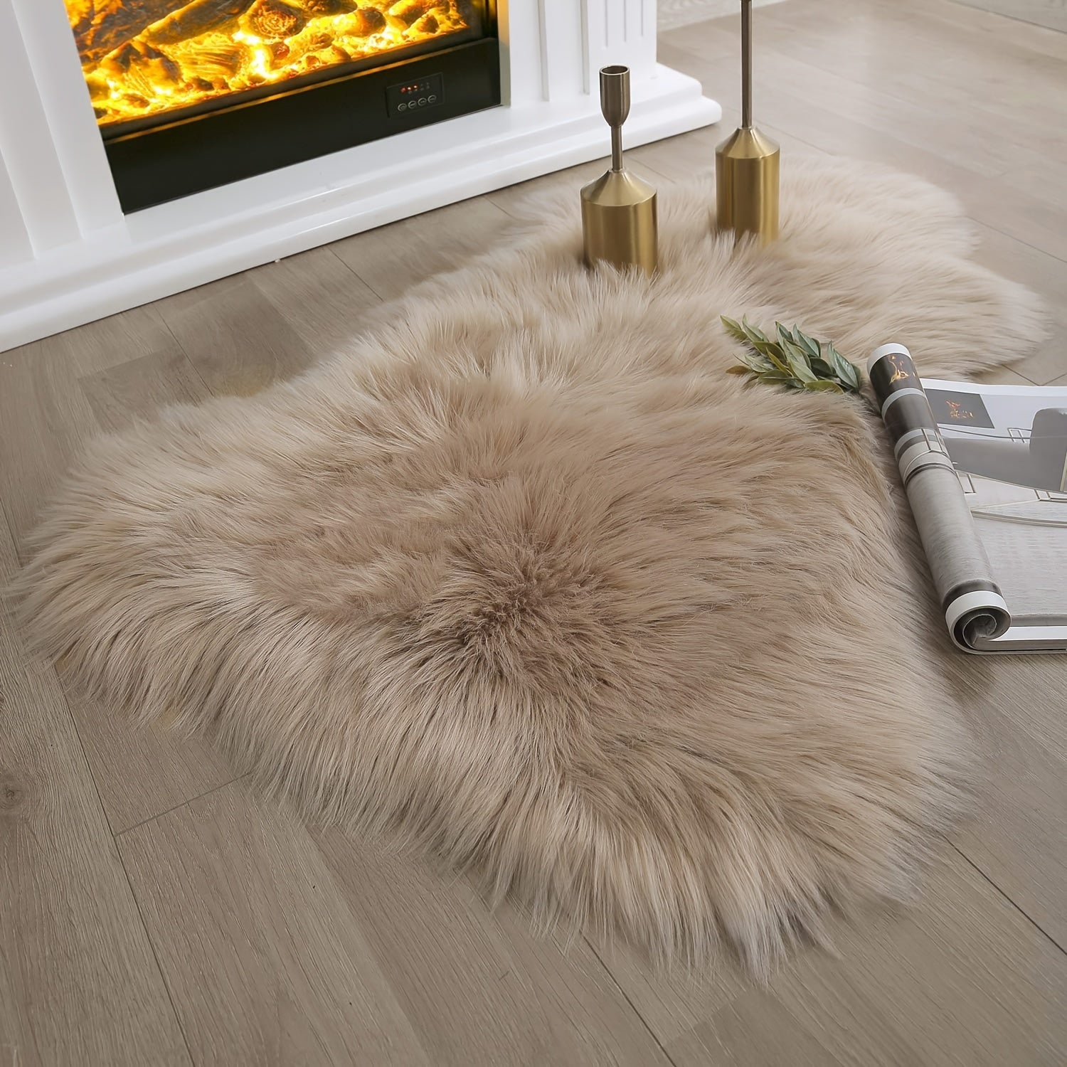 LichtRaum: Fluffy Rug Irregular Soft Modern – Decorative for Living Room, Bedroom & Indoor Areas