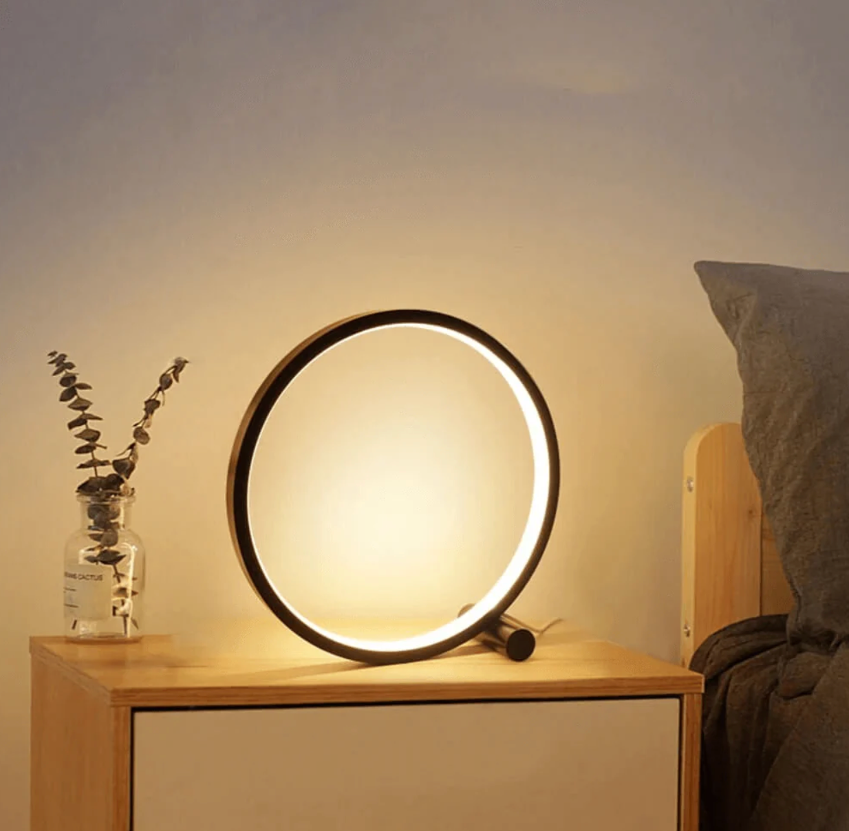 LichtRing: LED Table Lamp – Minimalistic, Dimmable & With Touch Control for Office & Living Room