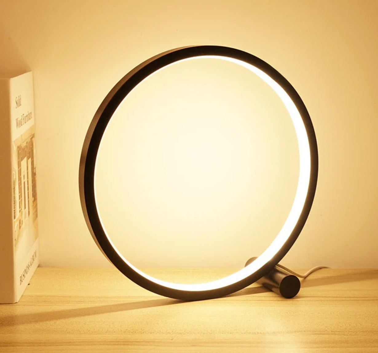LichtRing: LED Table Lamp – Minimalistic, Dimmable & With Touch Control for Office & Living Room