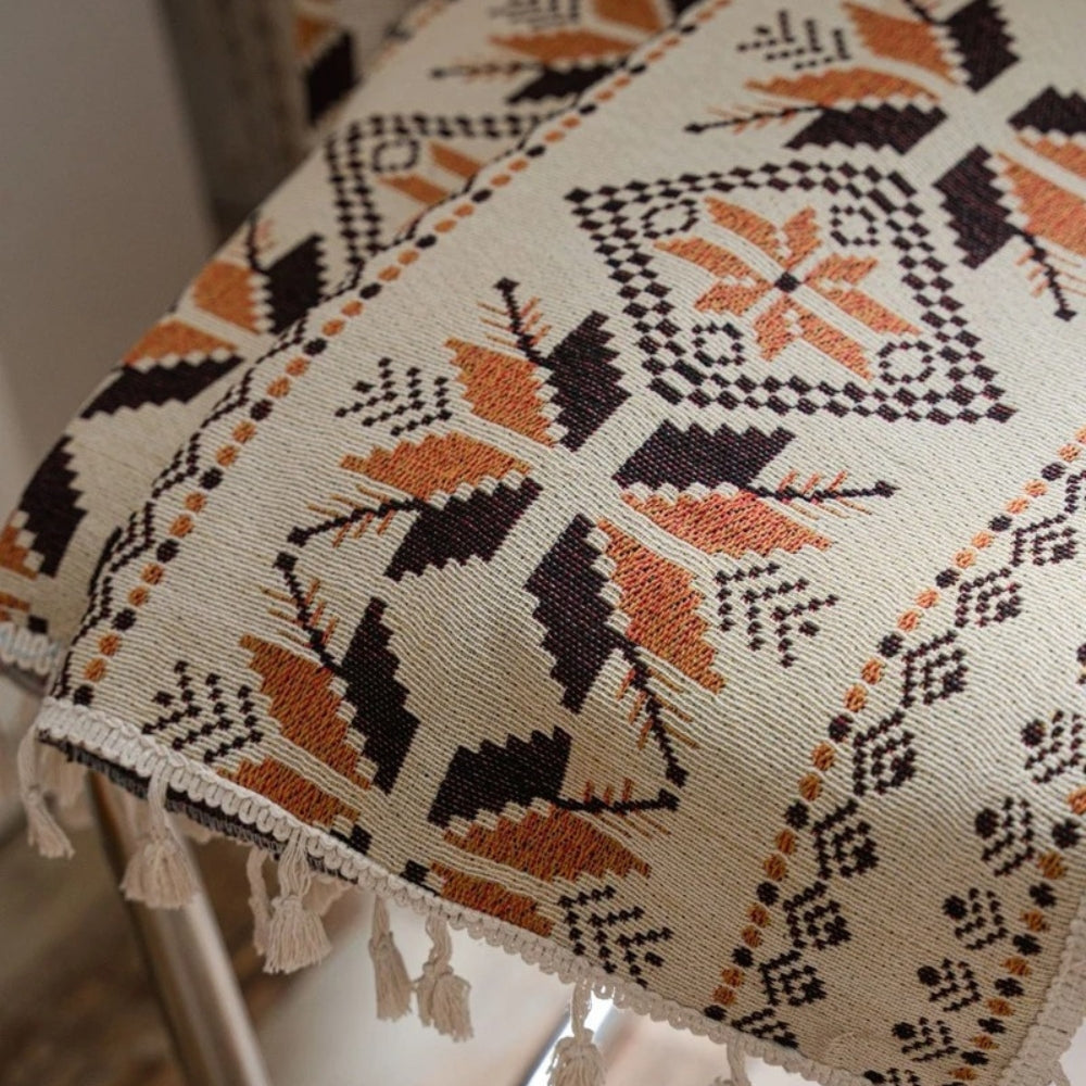 LightDream: Geometric Boho-Style Curtain with Tassels – Stylish & Easy to Care for Bedrooms