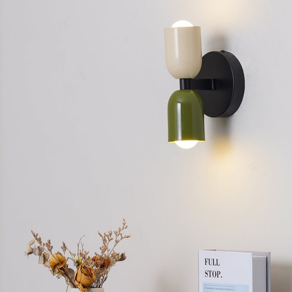 LichtZwillig: Vintage Wall Lamp with 2 Heads – Retro Wall Light in Industrial Style