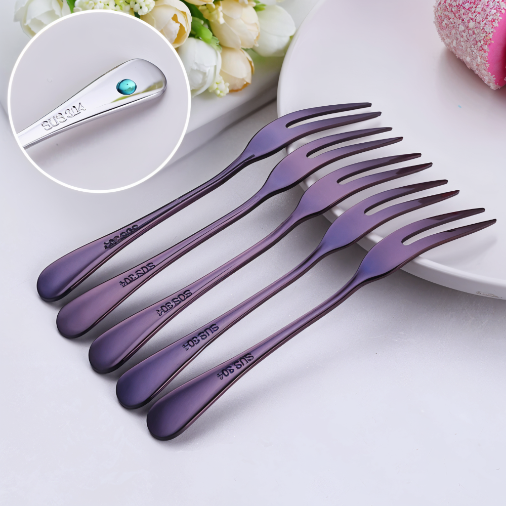 Cirello – Stainless Steel Fruit Forks 2 Or 6 Pieces