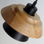 Lignora: Pendant Light Made of Wood & Stone with Textured Surface & Warm Light – for Living Areas & Bars