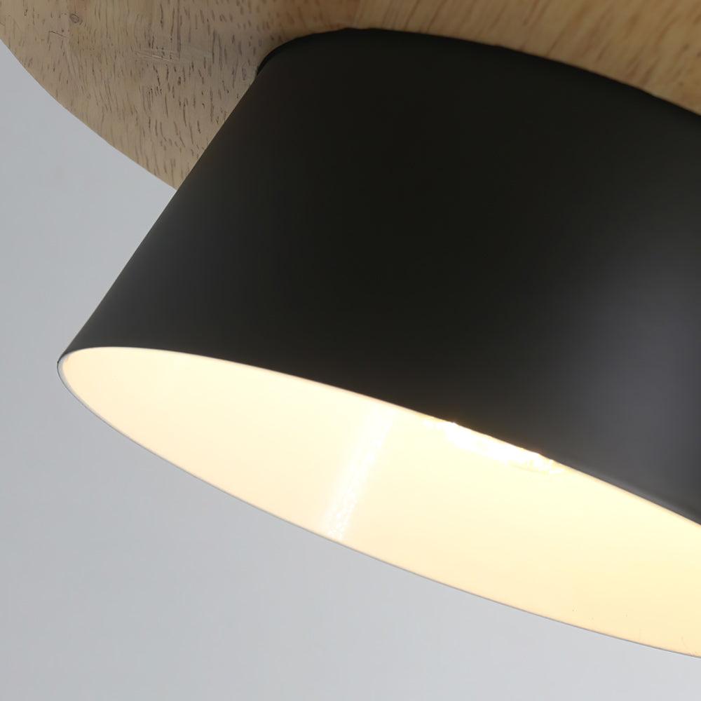 Lignora: Pendant Light Made of Wood & Stone with Textured Surface & Warm Light – for Living Areas & Bars