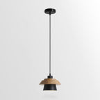 Lignora: Pendant Light Made of Wood & Stone with Textured Surface & Warm Light – for Living Areas & Bars