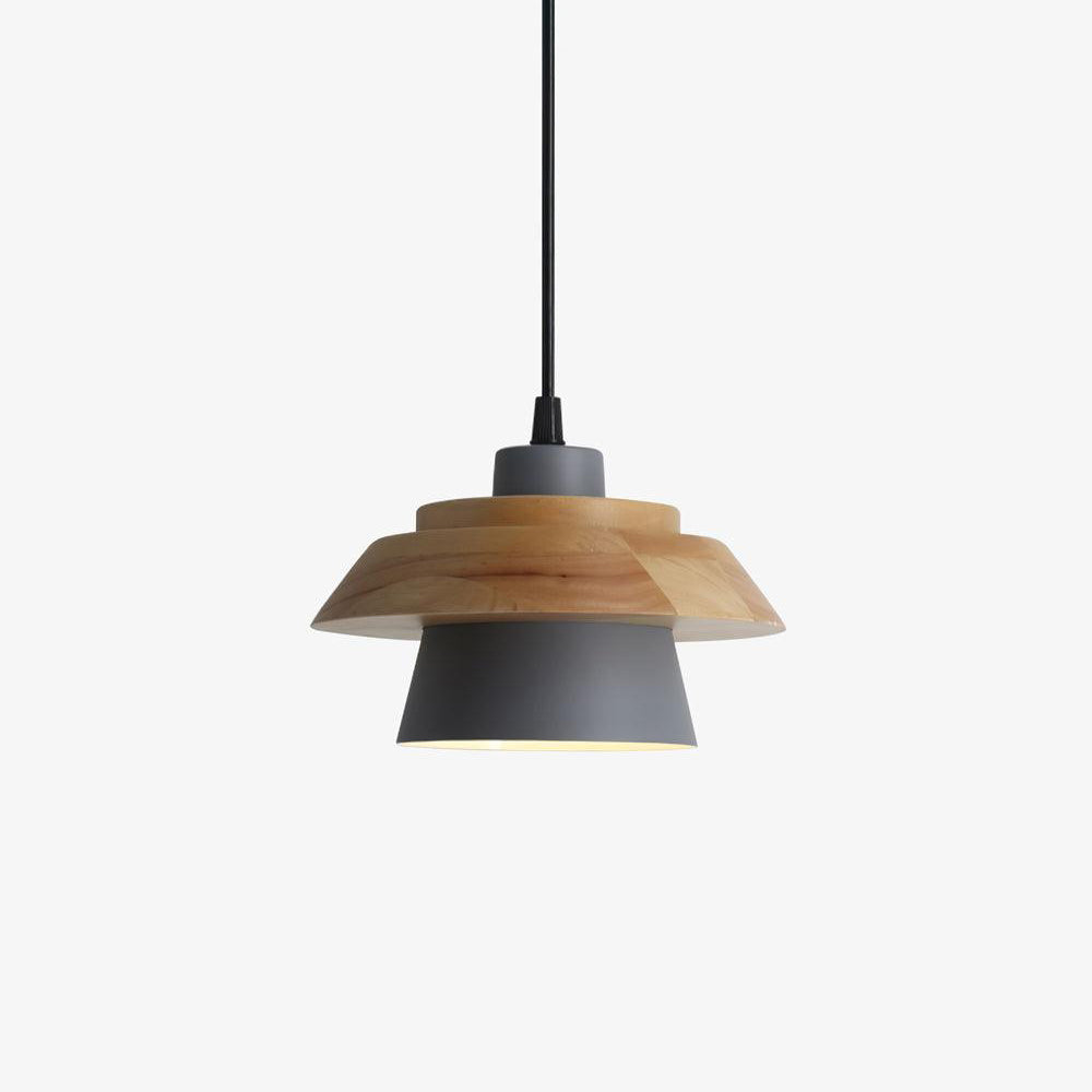 Lignora: Pendant Light Made of Wood & Stone with Textured Surface & Warm Light – for Living Areas & Bars