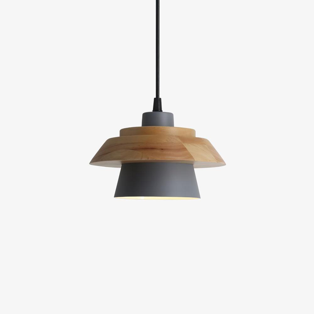 Lignora: Pendant Light Made of Wood & Stone with Textured Surface & Warm Light – for Living Areas & Bars