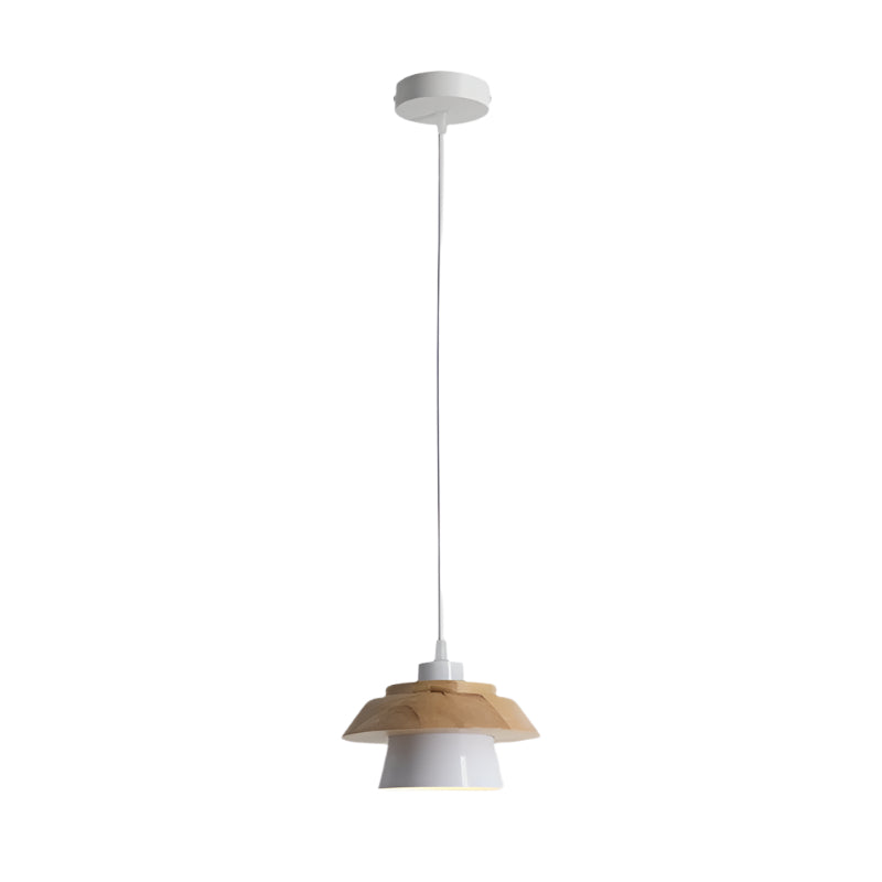Lignora: Pendant Light Made of Wood & Stone with Textured Surface & Warm Light – for Living Areas & Bars