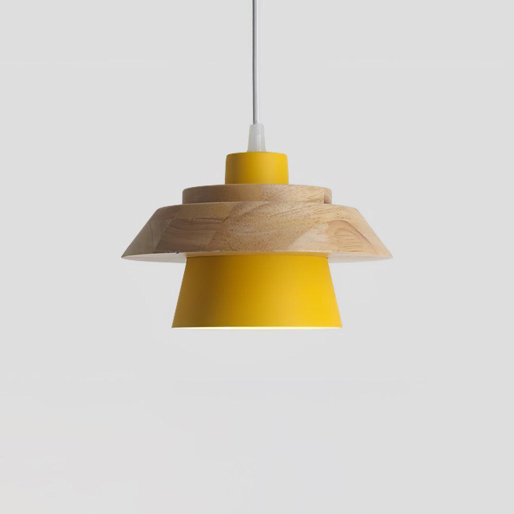 Lignora: Pendant Light Made of Wood & Stone with Textured Surface & Warm Light – for Living Areas & Bars