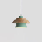 Lignora: Pendant Light Made of Wood & Stone with Textured Surface & Warm Light – for Living Areas & Bars