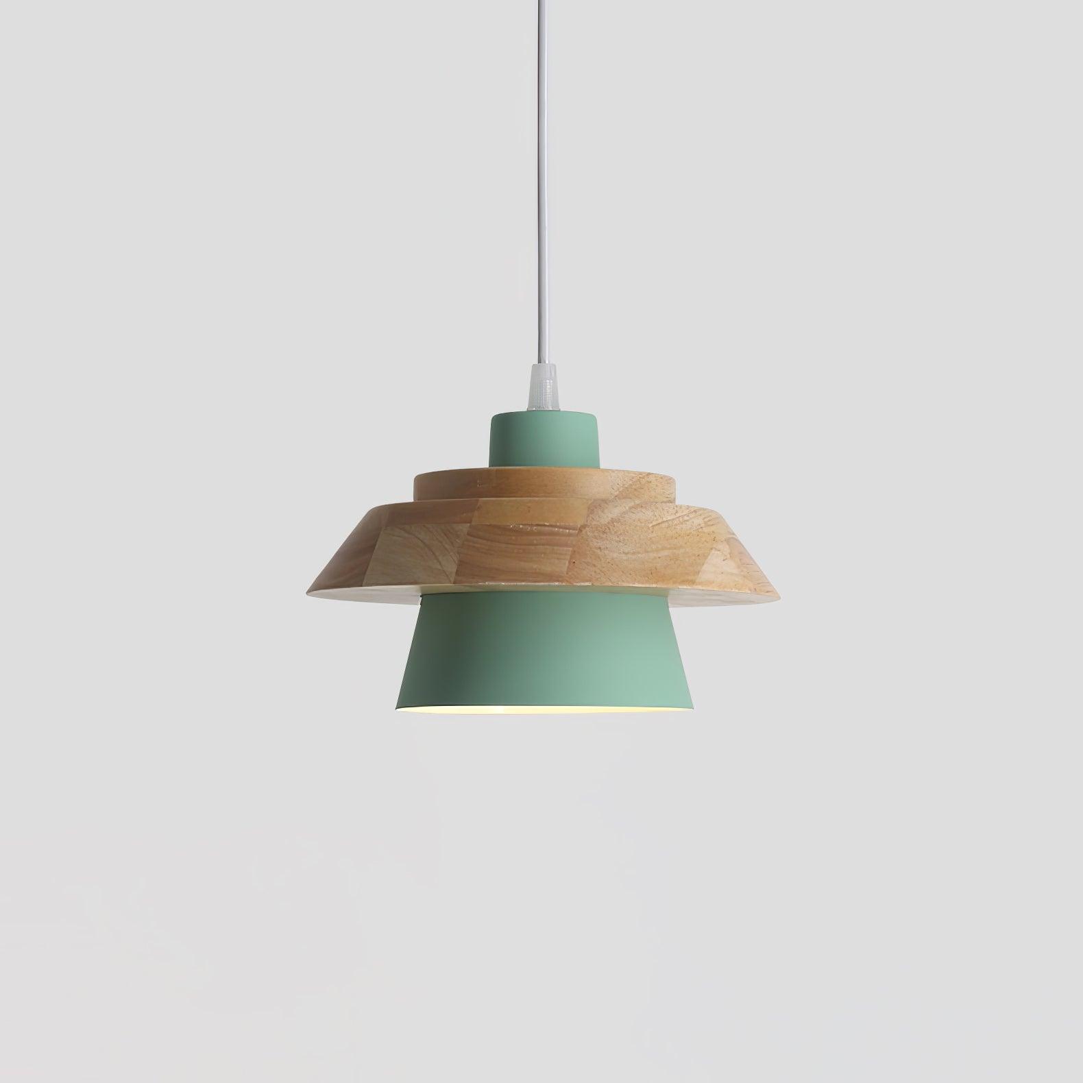 Lignora: Pendant Light Made of Wood & Stone with Textured Surface & Warm Light – for Living Areas & Bars