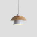 Lignora: Pendant Light Made of Wood & Stone with Textured Surface & Warm Light – for Living Areas & Bars