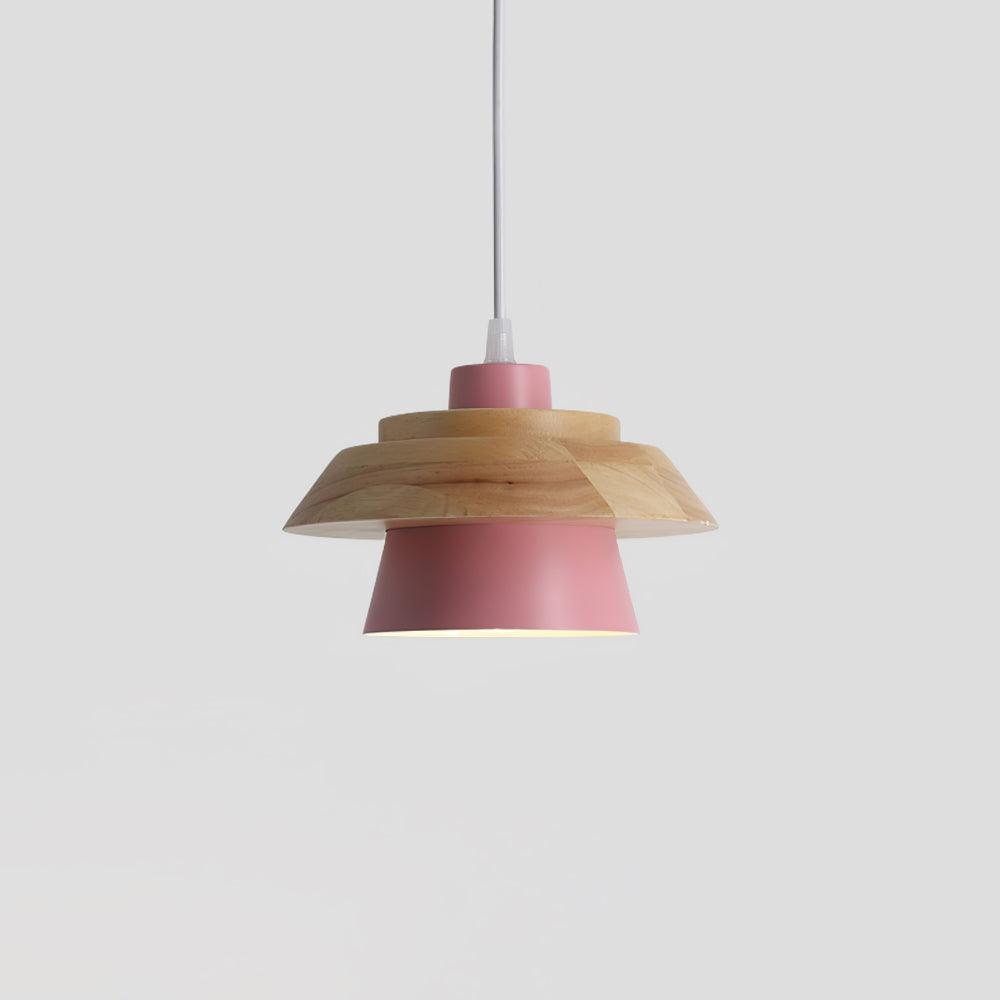 Lignora: Pendant Light Made of Wood & Stone with Textured Surface & Warm Light – for Living Areas & Bars