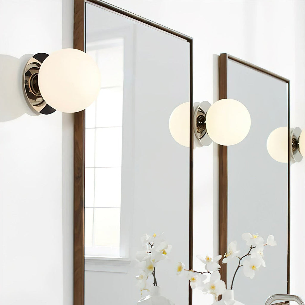 Opal Glass Globe Wall Lamp