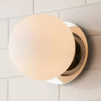 Opal Glass Globe Wall Lamp