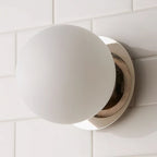 Opal Glass Globe Wall Lamp
