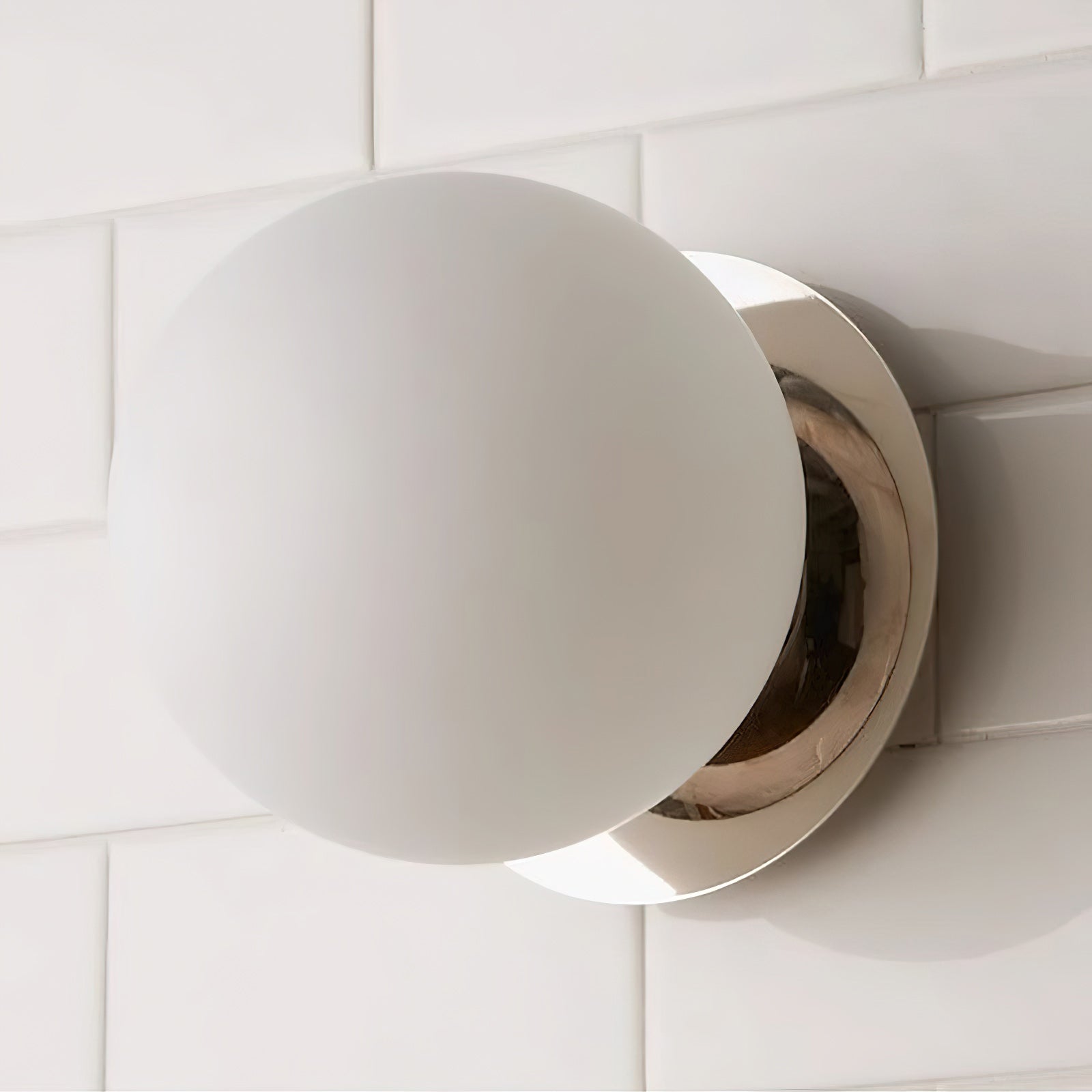 Opal Glass Globe Wall Lamp