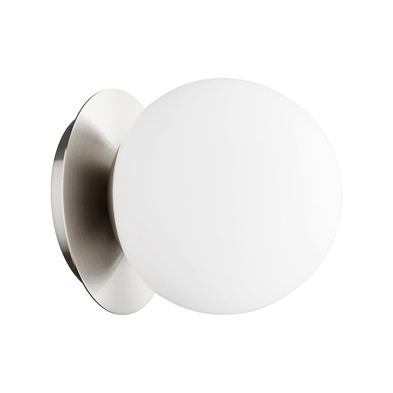 Opal Glass Globe Wall Lamp
