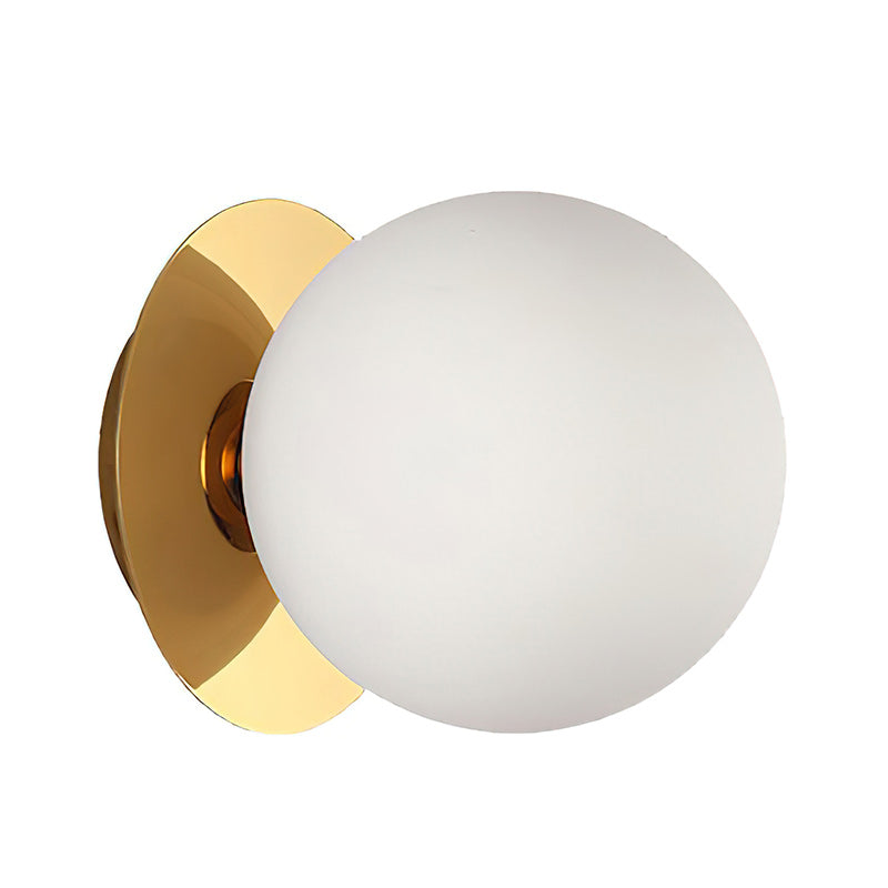Opal Glass Globe Wall Lamp