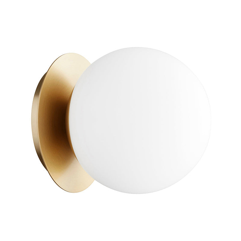 Opal Glass Globe Wall Lamp