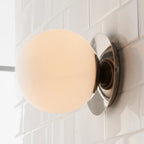 Opal Glass Globe Wall Lamp
