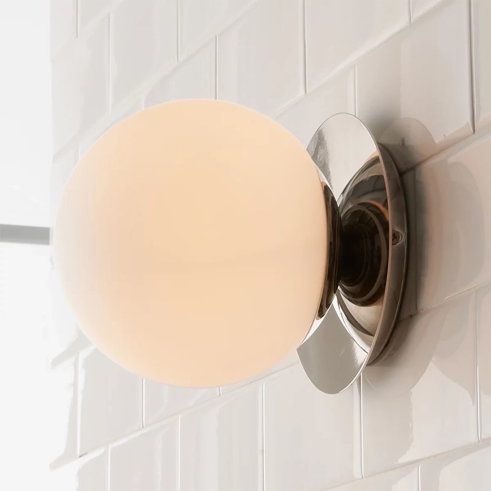 Opal Glass Globe Wall Lamp