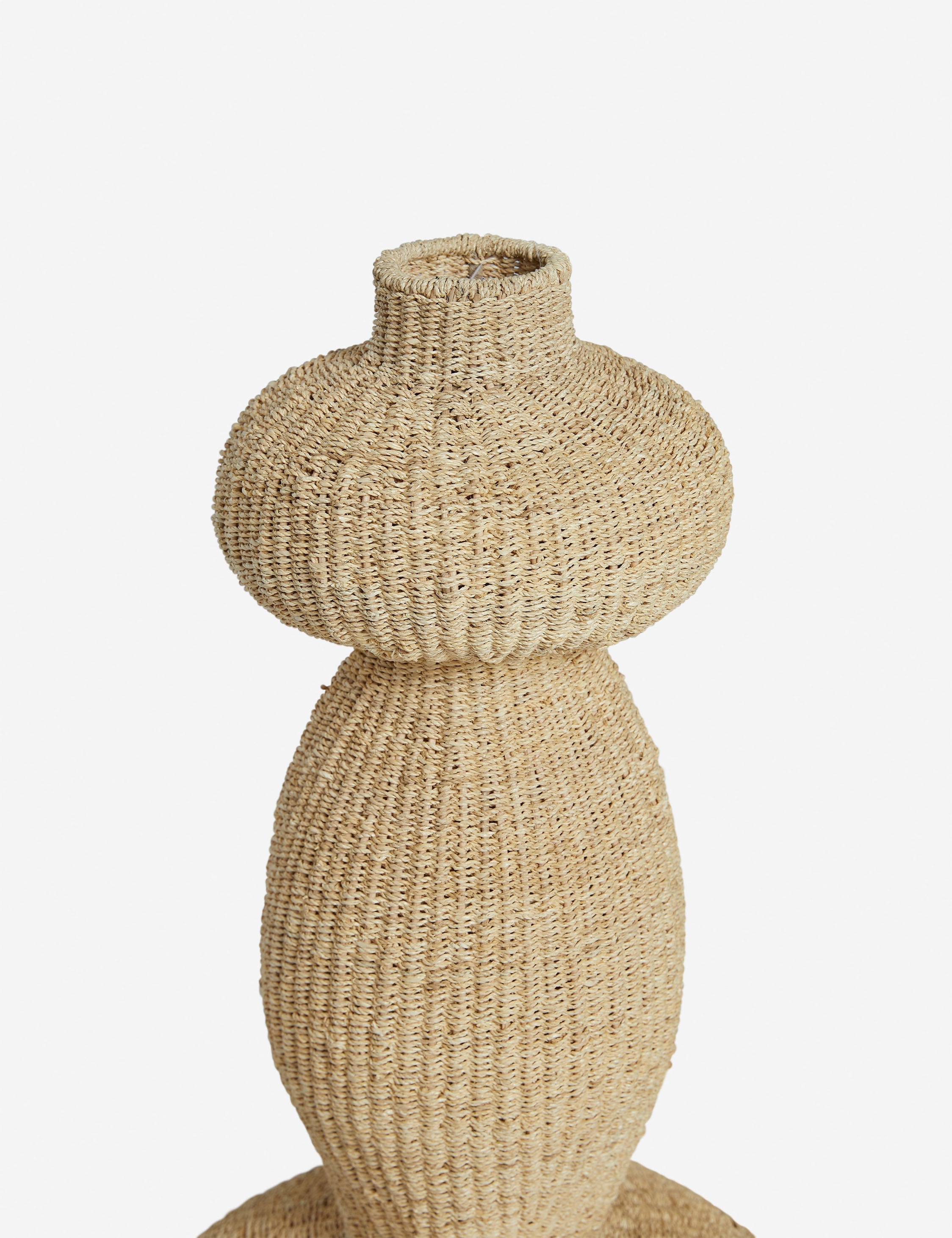 Luna Decorative Floor Vase | Artisanal Weave, Natural Fiber