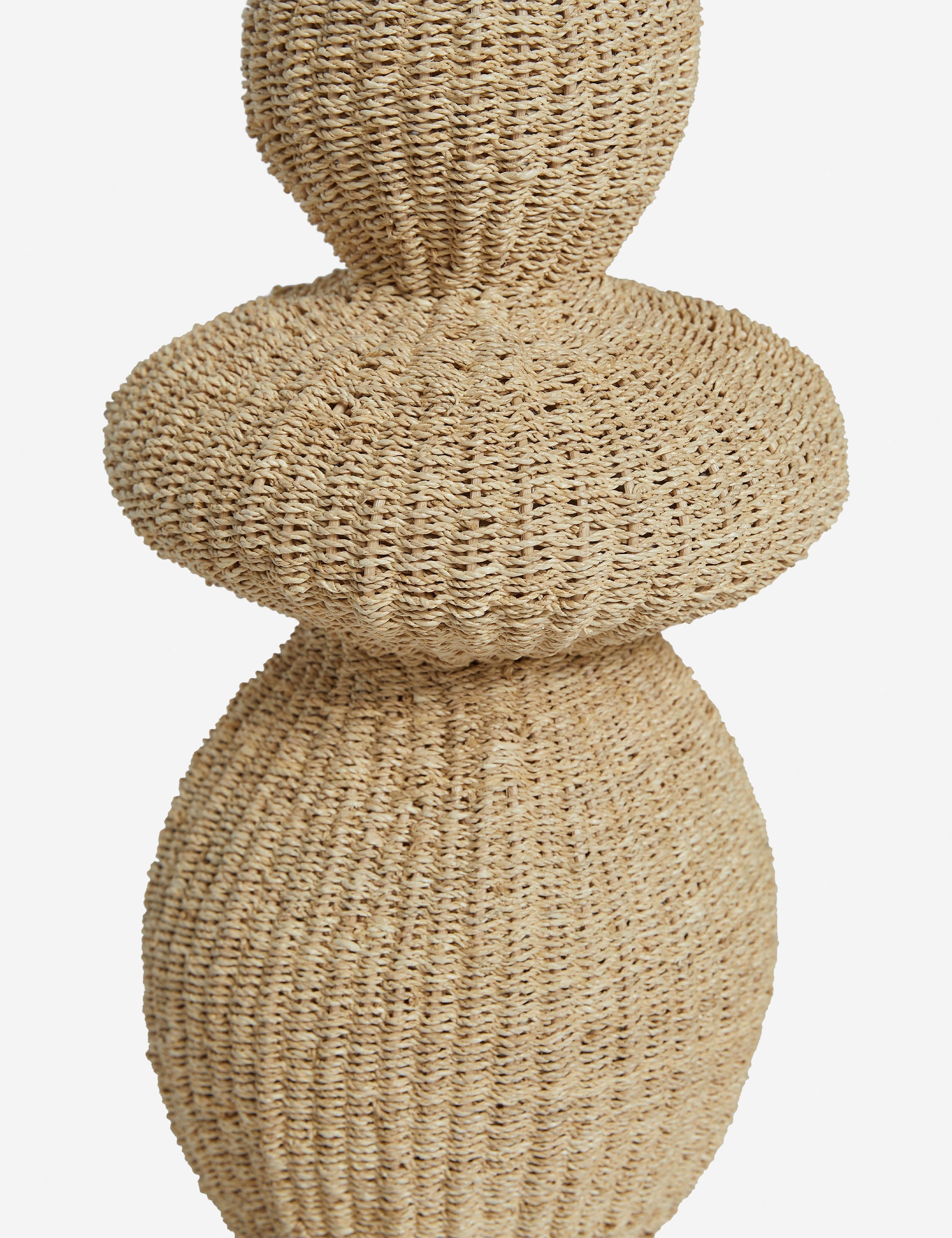 Luna Decorative Floor Vase | Artisanal Weave, Natural Fiber
