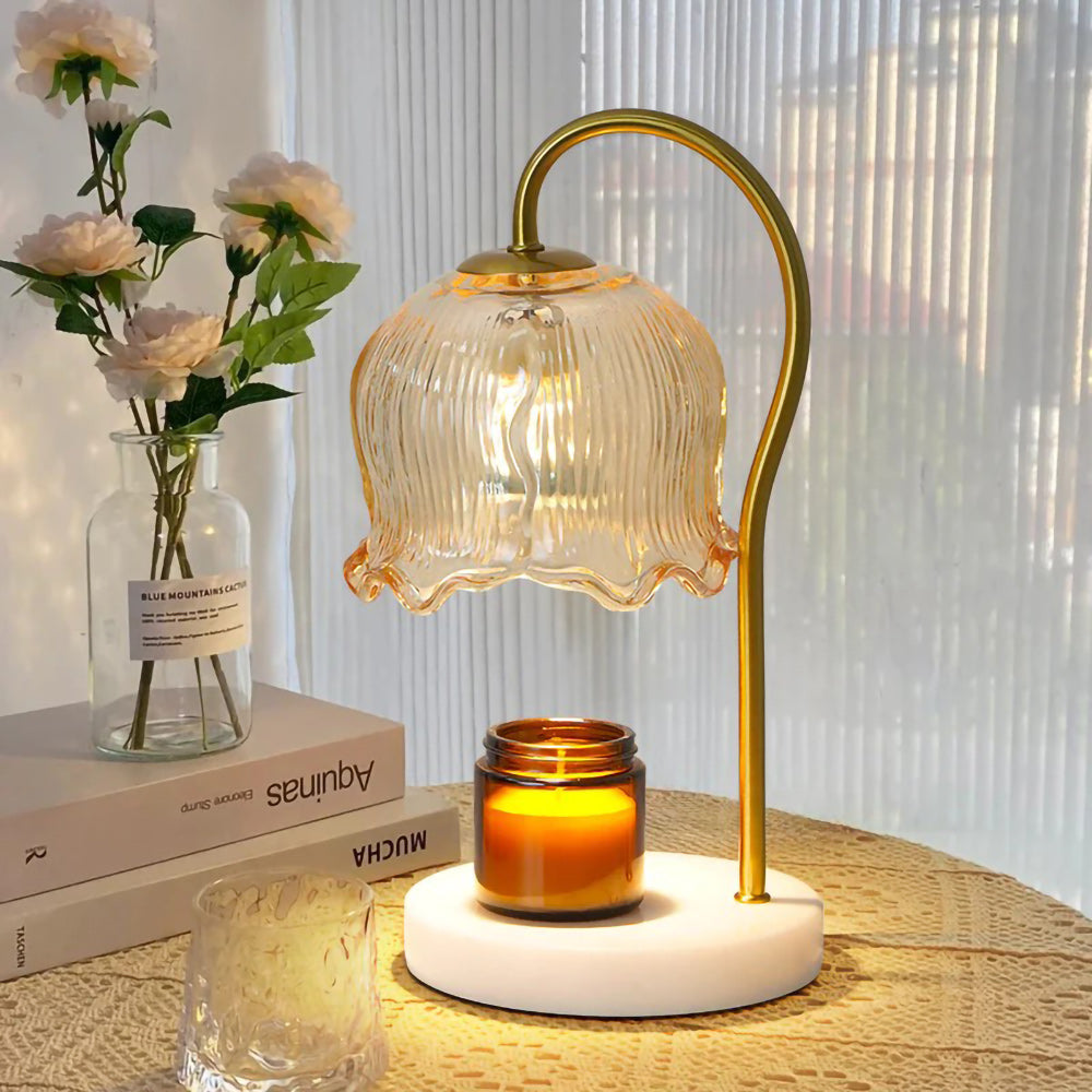 Marble Candle Warmer Table Lamp