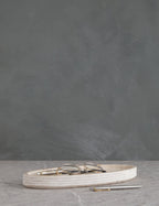 Bela Limestone Bath Accessory | Etched Stone Surface