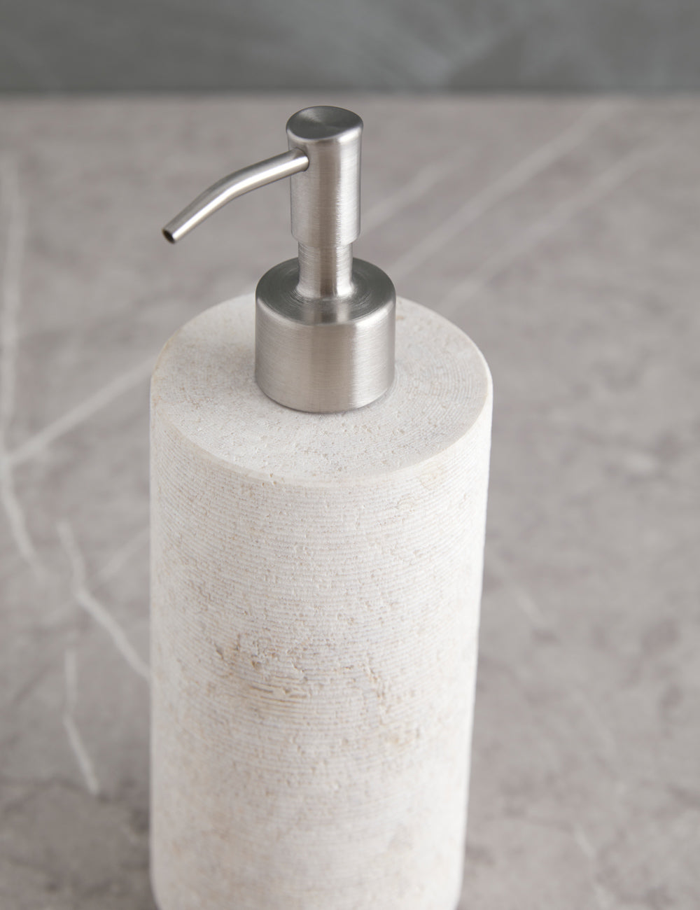 Bela Limestone Bath Accessory | Etched Stone Surface