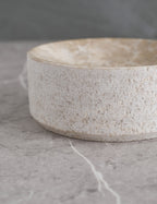 Bela Limestone Bath Accessory | Etched Stone Surface