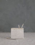 Bela Limestone Bath Accessory | Etched Stone Surface