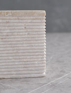 Bela Limestone Bath Accessory | Etched Stone Surface