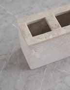 Bela Limestone Bath Accessory | Etched Stone Surface