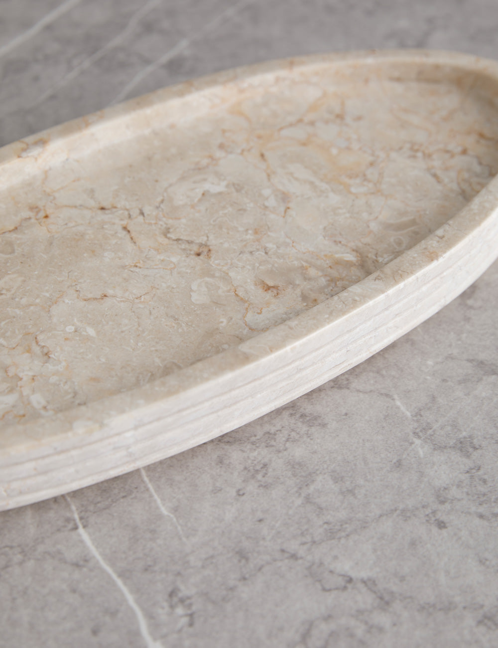 Bela Limestone Bath Accessory | Etched Stone Surface