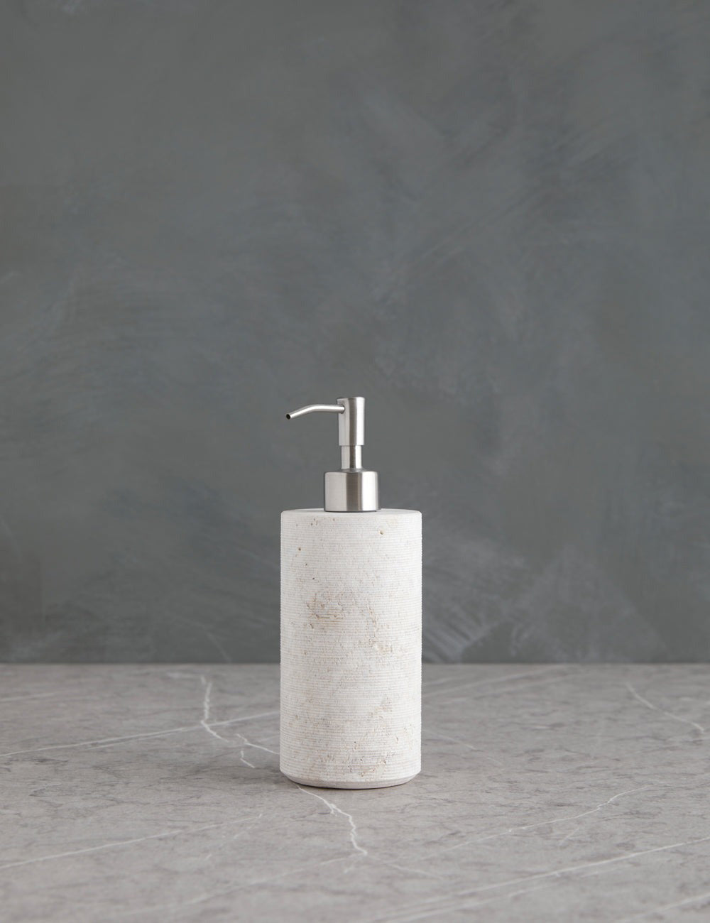 Bela Limestone Bath Accessory | Etched Stone Surface