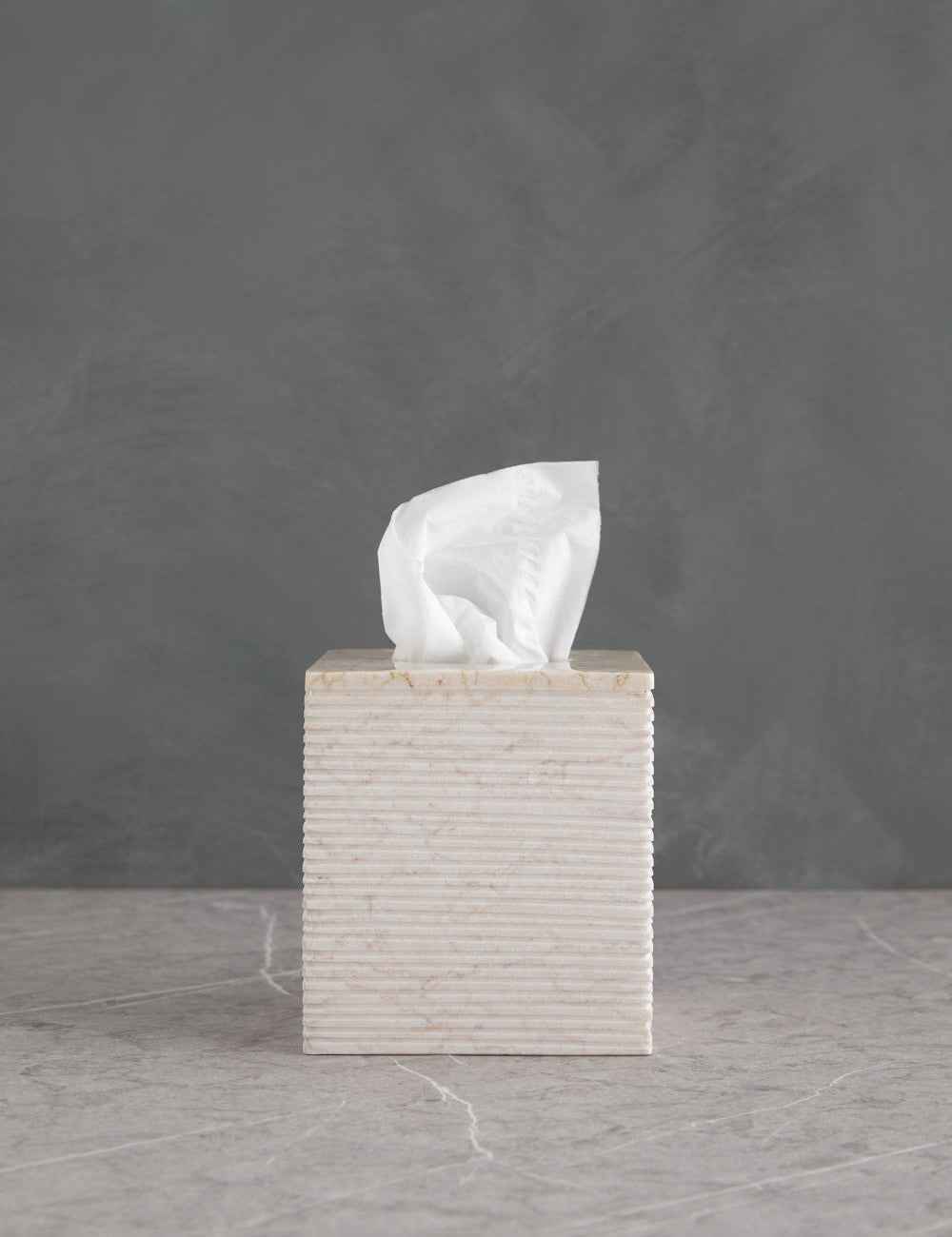 Bela Limestone Bath Accessory | Etched Stone Surface