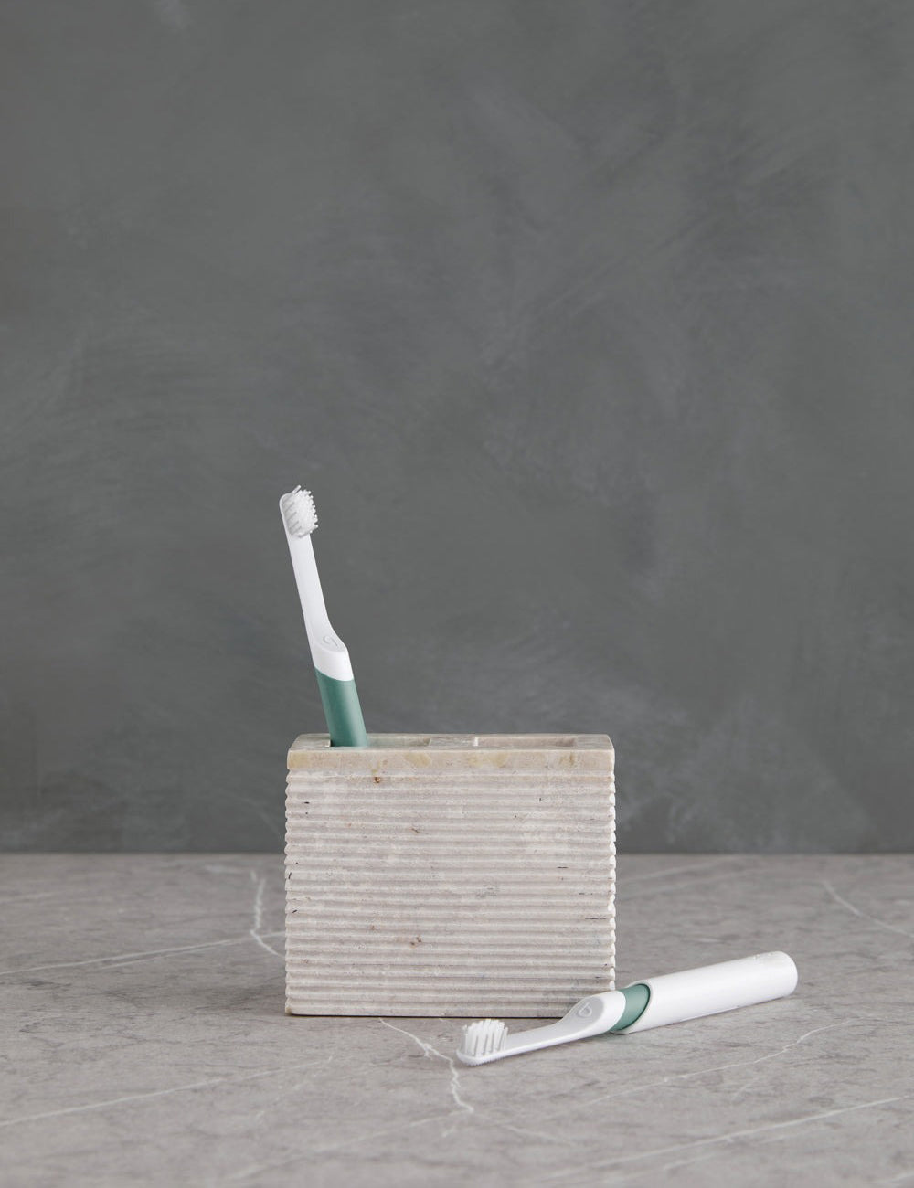 Bela Limestone Bath Accessory | Etched Stone Surface