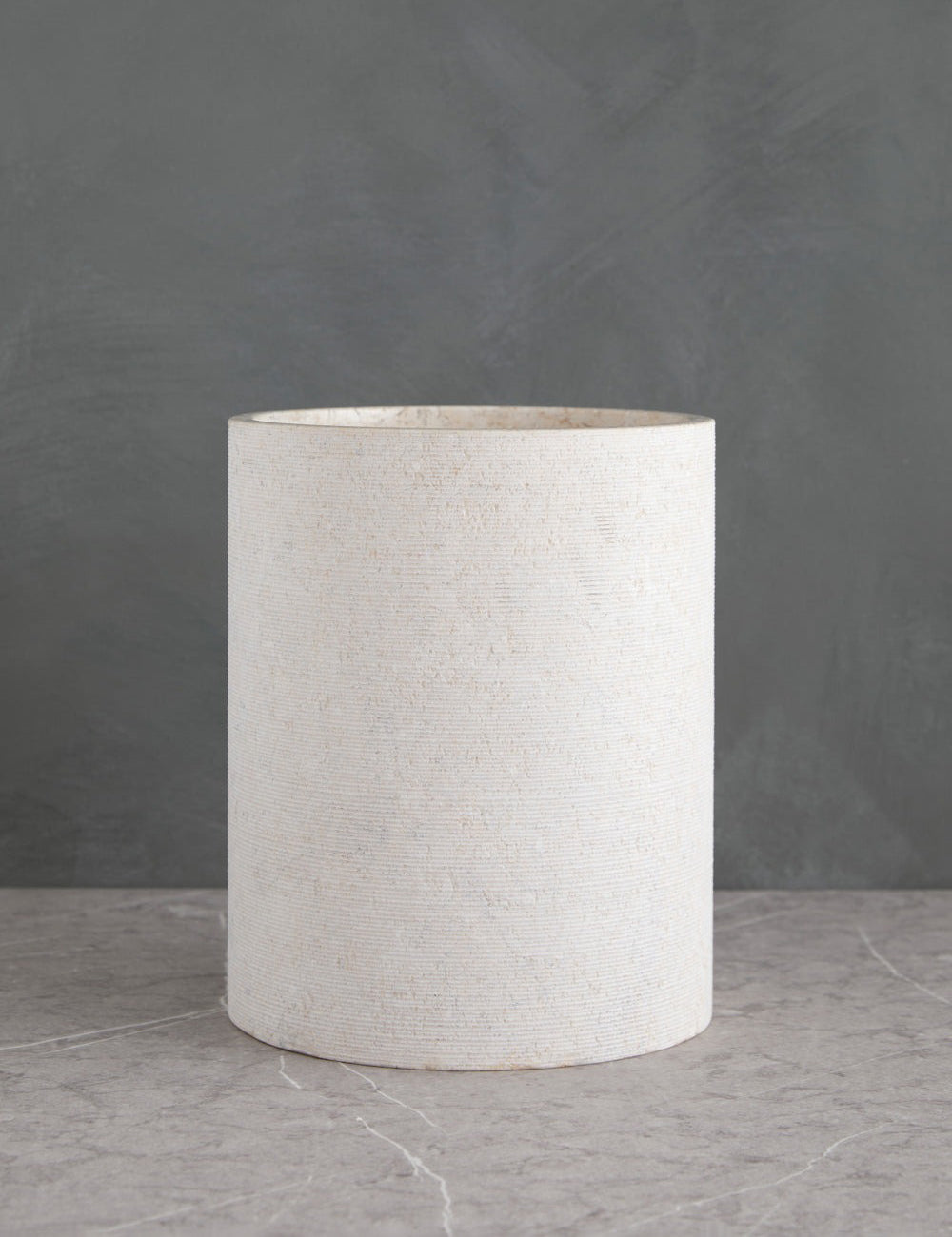 Bela Limestone Bath Accessory | Etched Stone Surface