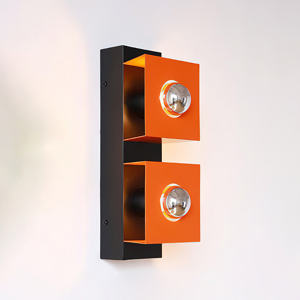 Square Iron Frame Wall Light
