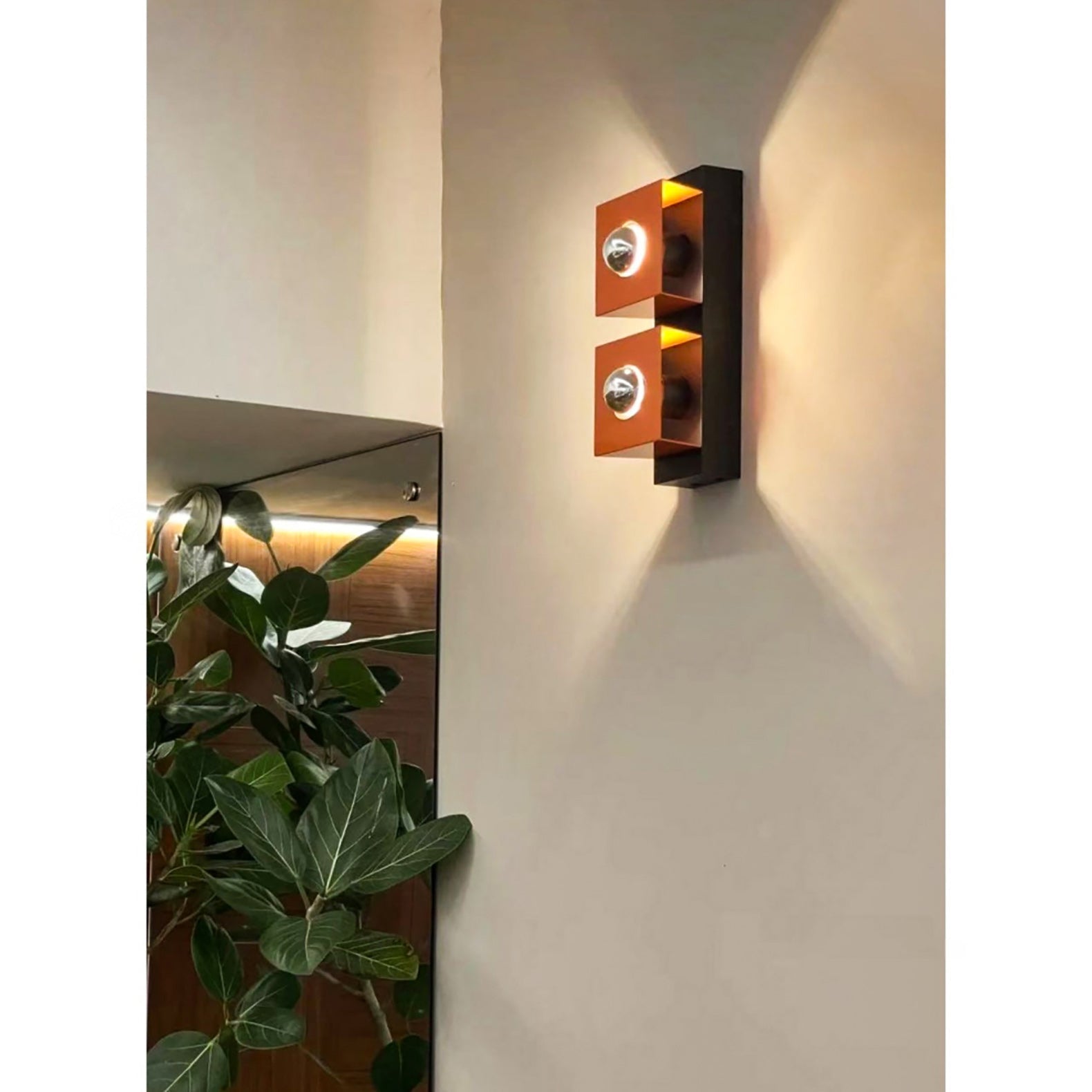 Square Iron Frame Wall Light